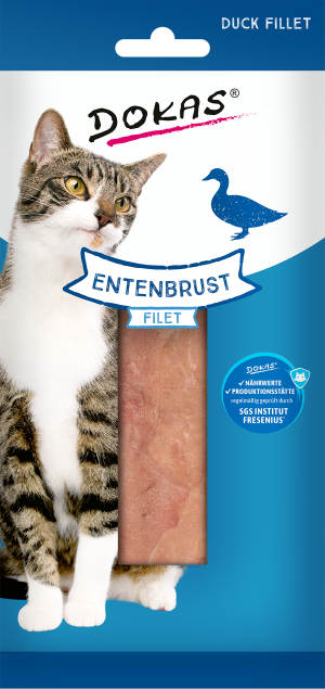 Dokas Cat Snack Entenbrust Filet 9 x 22 g