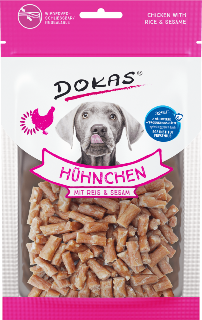12 x Dokas Hühnchen mit Reis & Sesam a 70 g