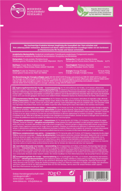 12 x Dokas Hühnchen mit Reis & Sesam a 70 g