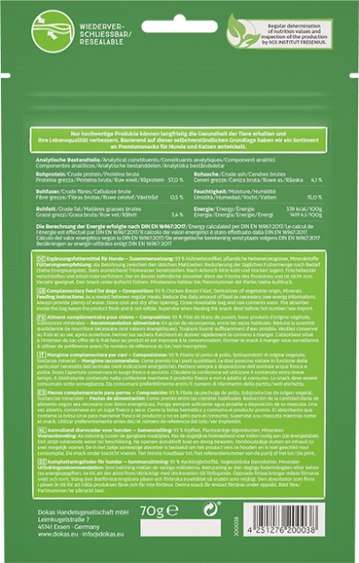 10 x Dokas Hühnerbrust in Stückchen a 70 g