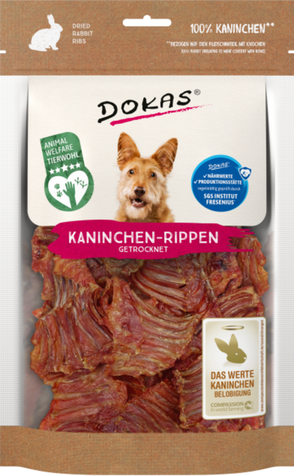 7 x Dokas Kaninchen-Rippen a 100 g