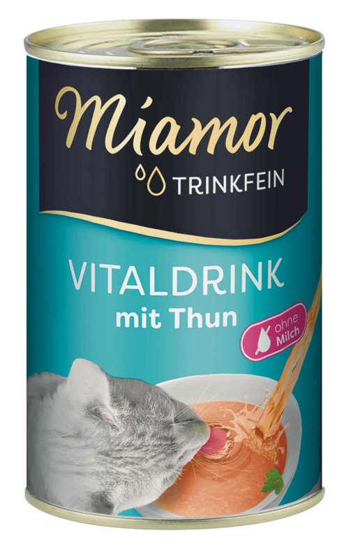 Miamor Trinkfein Thunfisch Sixpack – köstlicher Katzengetränk mit Thunfisch, fördert Flüssigkeitsaufnahme Dose