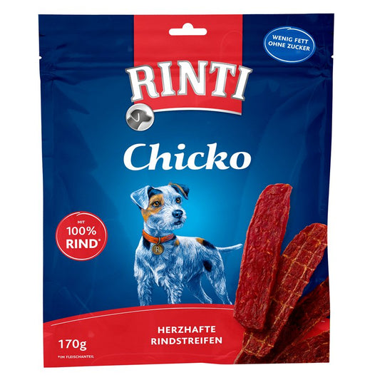 9 x Rinti Chicko Herzhafte Rindstreifen im Beutel a 170g