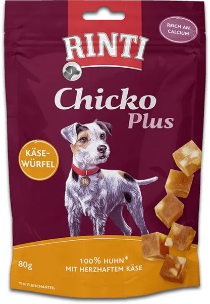 Rinti Chicko Plus Käsewürfel mit Huhn - Prinz Bolt Pfotenglück