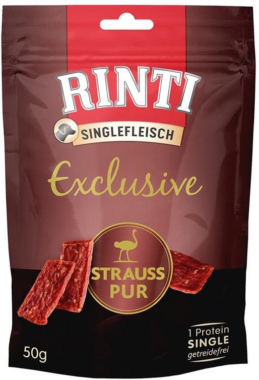 12 x Rinti Singlefleisch Exclusive Strauß pur im Beutel a 50g