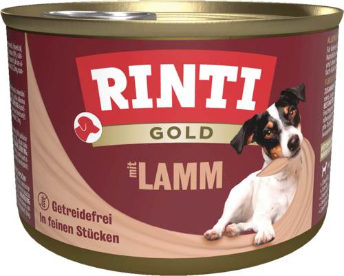 Rinti Gold Lamm Dose 12er – getreidefreies Hundefutter mit feinem Lamm & Innereien