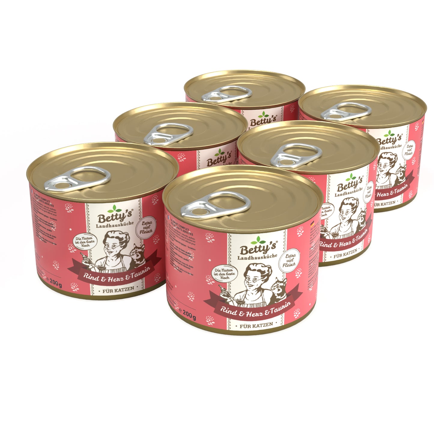 Betty`s Landhausküche Rind & Herz 6 x 200g