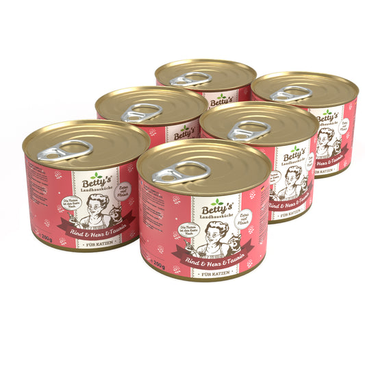 Betty`s Landhausküche Rind & Herz 6 x 200g