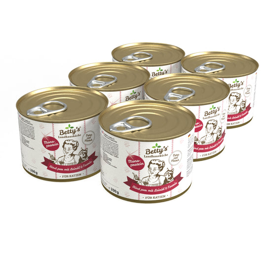 Betty`s Landhausküche Rind pur mit Leinöl 6 x 200g