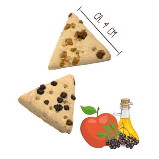Sammy’s Fruchtscheiben 4x800g, Hundesnack mit Apfel und Holunder ausgepackt, ohne Zusatzstoffe. Bei Bolt´s Futterkiste.